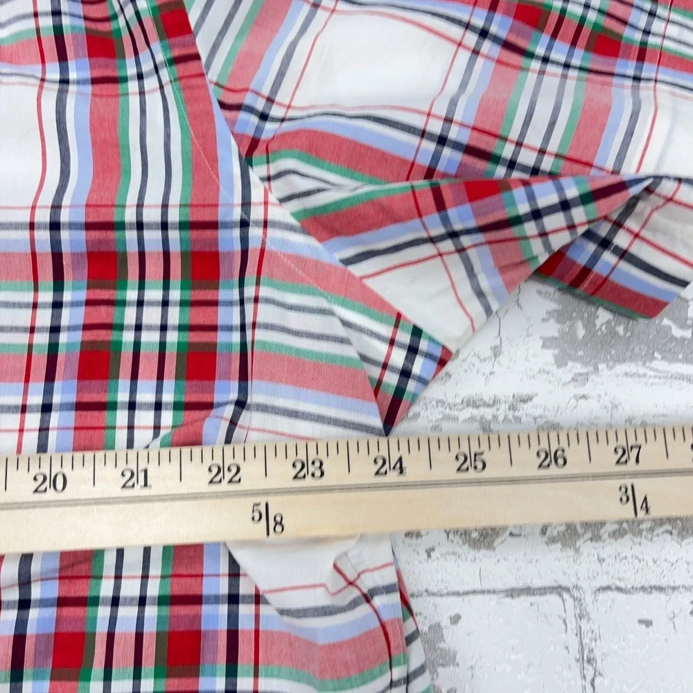 Polo Ralph Lauren Shirt Men XXL Red White Button Up‎ Camp Bradford Custom Fit